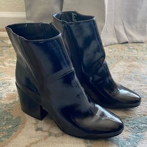 Steve Madden Madden Girl Black Patent Booties